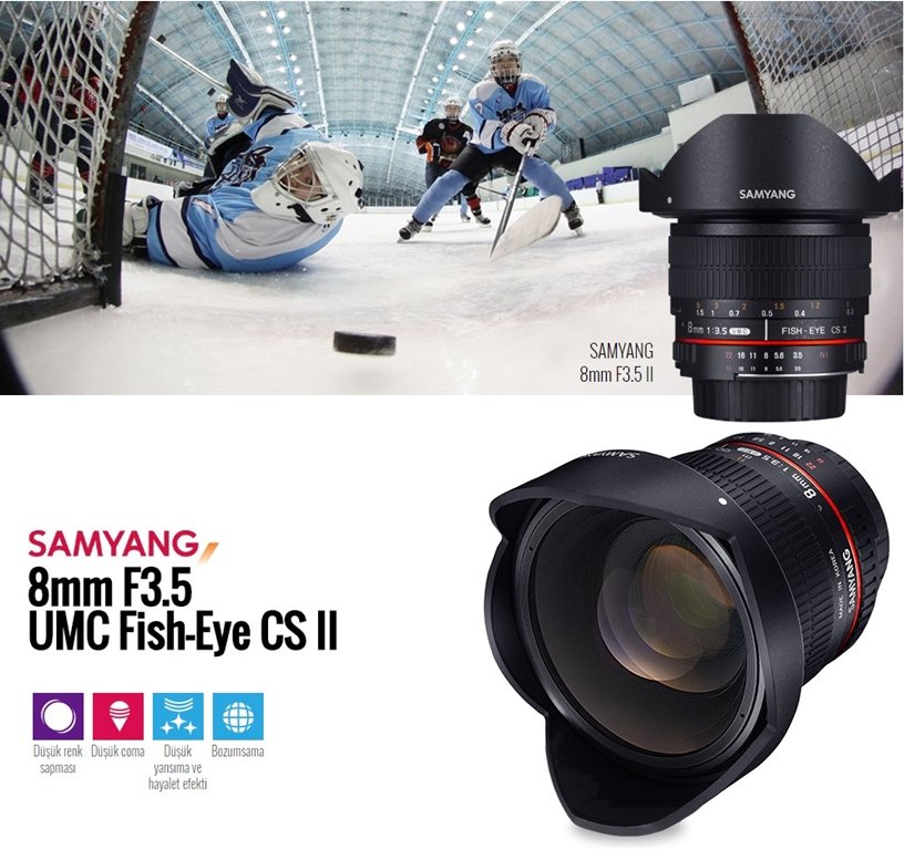 Samyang 8mm f3.5 Fisheye Lens Fiyati